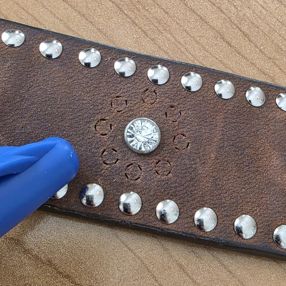 Nocona Girls Western Brown Leather Belt Pink Rhinestone Cross Studded Size 28